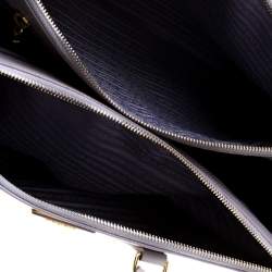 Pre Owned Prada Lilac Saffiano Lux Leather Large Double Zip Tote