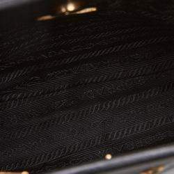 Pre Owned Prada Black Lambskin Grommet Tote
