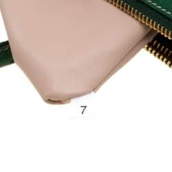 Pre Owned Prada Green Ostrich Large Double Zip Tote