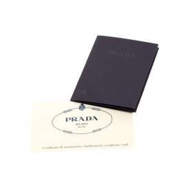 Pre Owned Prada Dark Brown/Leather Canvas and Leather Cerniera Frame Satchel