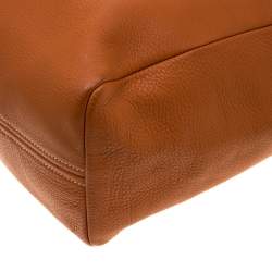 Pre Owned Prada Copper Leather Shopper Tote