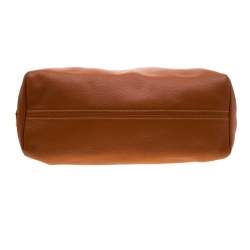 Pre Owned Prada Copper Leather Shopper Tote