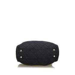 Pre Owned Prada Black Nylon Chain Tote Bag