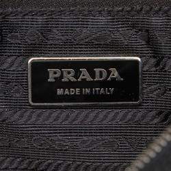 Pre Owned Prada Black Nylon Chain Tote Bag