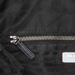 Pre Owned Prada Black Nylon Chain Tote Bag