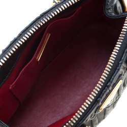 Pre Owned Prada Black Gaufre Leather Mini Promenade Crossbody Bag