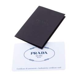 Pre Owned Prada Green Nylon and Leather Gaufre Tessuto Tote