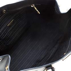 Pre Owned Prada Black Saffiano Lux Leather Large Gardener's Tote