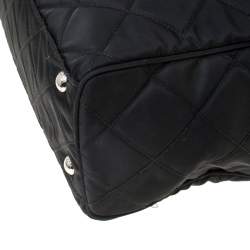 Pre Owned Prada Black Quilted Nylon Shoulder Bag
