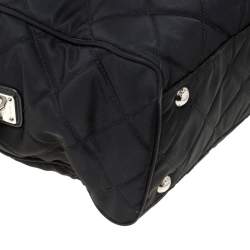Pre Owned Prada Black Quilted Nylon Shoulder Bag