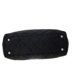 Pre Owned Prada Black Quilted Nylon Shoulder Bag