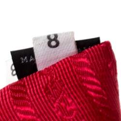 Pre Owned Prada Red Saffiano Lux Leather Large Double Zip Tote