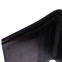 Pre Owned Prada Navy Blue Nylon Flap Compact Wallet