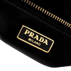 Pre Owned Prada Black/Orange Stripe Sequins Righe Clutch