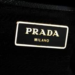 Pre Owned Prada Black Saffiano Lux Leather Large Gardener's Tote
