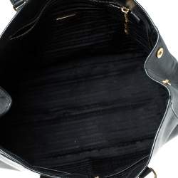Pre Owned Prada Black Saffiano Lux Leather Large Gardener's Tote