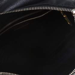 Pre Owned Prada Black Tessuto Nylon and Leather Crossbody Bag