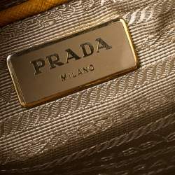 Pre Owned Pada Orange Saffiano Leather Convertible Open Tote
