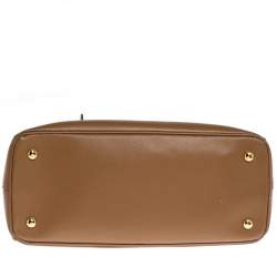 Pre Owned Prada Caramel Saffiano Lux Leather Galleria Tote