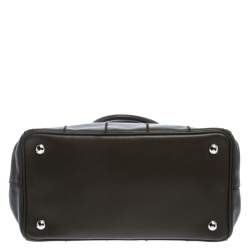 Pre Owned Prada Olive Green Soft Calf  Leather Argilla Tote