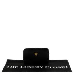 Pre Owned Prada Black Fur Clutch
