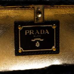 Pre Owned Prada Black Fur Clutch