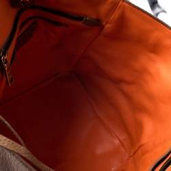 Pre Owned Prada Brown Leather Cervo Fringe Tote