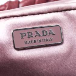 Pre Owned Prada Burgundy Nappa Gaufre Leather Clutch