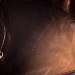 Pre Owned Prada Brown Nappa Leather Aviator Studded Satchel