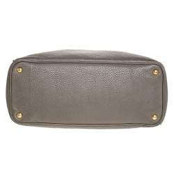 Pre Owned Prada Grey Leather Vitello Daino Tote