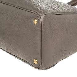 Pre Owned Prada Grey Leather Vitello Daino Tote