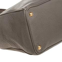 Pre Owned Prada Grey Leather Vitello Daino Tote