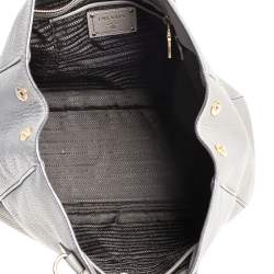 Pre Owned Prada Grey Leather Vitello Daino Tote