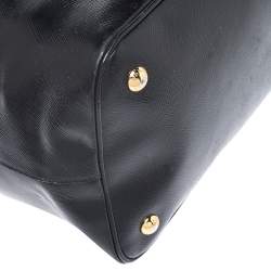 Pre Owned Prada Black Patent Leather Vernic Shopper Tote