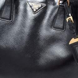 Pre Owned Prada Black Patent Leather Vernic Shopper Tote