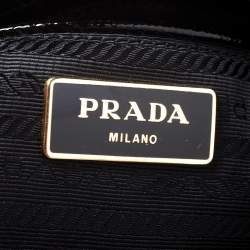 Pre Owned Prada Black Patent Leather Vernic Shopper Tote