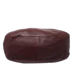 Pre Owned Prada Burgundy Leather Vitello Daino Hobo