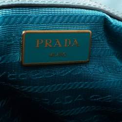 Pre Owned Prada Turquoise Saffiano Lux Leather Tote