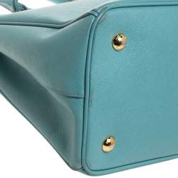 Pre Owned Prada Turquoise Saffiano Lux Leather Tote