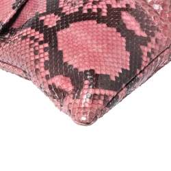 Pre Owned Prada Pink/Black Python Clutch