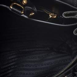 Pre Owned Prada Olive Green/Black Nylon and Leather Passaminiere Hunting Shoulder Bag