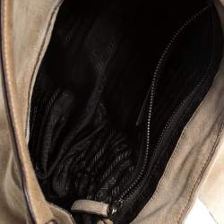 Pre Owned Prada Cammello Suede Camoscio Hobo