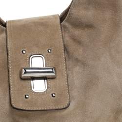 Pre Owned Prada Cammello Suede Camoscio Hobo