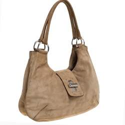Pre Owned Prada Cammello Suede Camoscio Hobo