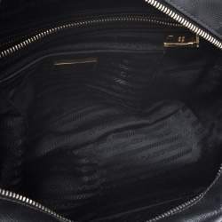 Pre Owned Prada Black Saffiano Lux Leather Satchel