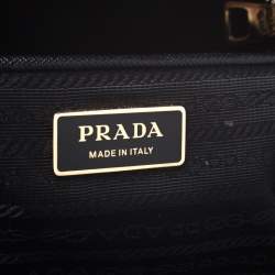 Pre Owned Prada Black Saffiano Lux Leather Satchel