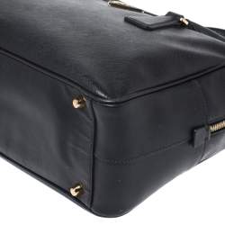 Pre Owned Prada Black Saffiano Lux Leather Satchel