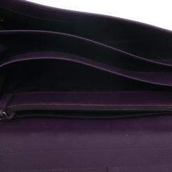 Pre Owned Prada Saffiano Triangle Continental Flap Wallet