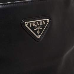 Pre Owned Prada Black Leather Shoulder Bag