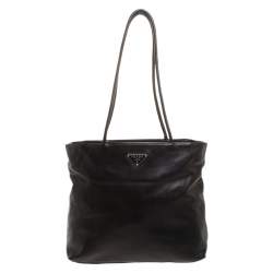 Prada City Leather Shoulder Bag Black, Mini Bag